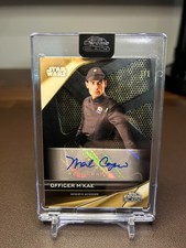 Marketplace image: 1/1 'SUPERFRACTOR' 2023 Star Wars Chrome Black Officer M'KAE Mark Capri Auto