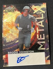 Marketplace image: 2026 Leaf Metal X BRODIE JOHNSTON Super Prismatic GOLD Superfractor AUTO 1/1