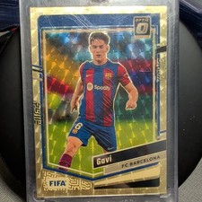 Marketplace image: 2023-24 Panini Donruss Soccer Gavi Optic Gold Superfractor True 1/1 FCB/Spain
