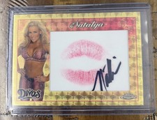 Marketplace image: 👑 2015 Topps Chrome WWE NATALYA Autographed Kiss Card TRUE 1/1 SUPERFRACTOR SSP