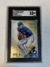 Marketplace image: 2021 Bowman Sterling Bobby Witt Jr Prospect Gold Superfractor 1/1 SGC 10