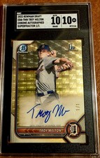 Marketplace image: 2022 Troy Melton 1st Bowman Chrome  Superfractor 1/1 SGC 10 AUTO Detroit Tigers