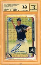 Marketplace image: MICHAEL SOROKA 2015 BOWMAN CHROME SUPERFRACTOR AUTO RC #1/1 BGS 9.5/10 *POP: 1*
