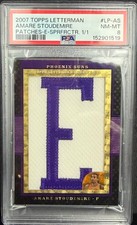 Marketplace image: 2007 Topps Letterman Patches E LP-AS Amare Stoudemire Superfractor 1/1 PSA 8