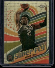 Marketplace image: 2023-24 Topps Chrome Overtime Elite #SF-14 Somto Cyril Superfly Superfractor #/1
