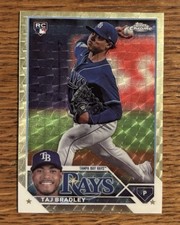 Marketplace image: 2023 Topps Chrome Update Taj Bradley USC194 Superfractor 1/1 Rookie RC