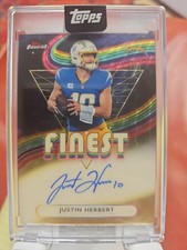 Marketplace image: Topps 2025 Finest AUTO SUPERFRACTOR PARALLEL 1/1 JUSTIN HERBERT LA CHARGERS 🔥