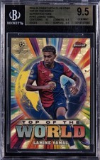Marketplace image: 2024-25 Topps Finest UEFA Lamine Yamal Superfractor /1 Top Of The World BGS 9.5