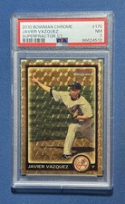 Marketplace image: 2010 Bowman Chrome Javier Vazquez Superfractor 1/1 PSA 7 Yankees #175