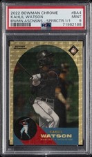 Marketplace image: 2022 BOWMAN CHROME BOWMAN ASCENSIONS SUPERFRACTOR 1/1 KAHLIL WATSON 1/1 PSA 9
