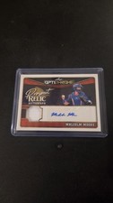Marketplace image: 2025 Leaf Optichrome Malcolm Moore Relic Red Flood Superfractor Vinyl Auto 1/1