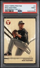 Marketplace image: 2024 Topps Pristine Nick Nastrini #2 Rookie Superfractor One Of One 1/1 PSA 9