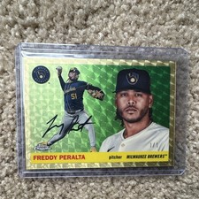 Marketplace image: Topps Chrome Platinum 2025 Freddy Peralta Brewers SUPERFRACTOR  1/1 #28