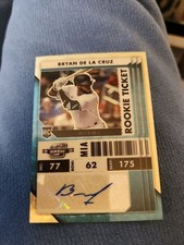 Marketplace image: BRYAN DE LA CRUZ 2022 CHRONICLES ROOKIE TICKET Auto 1/1 SUPER FRACTOR