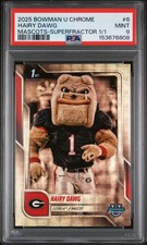 Marketplace image: Hairy Dawg 2025 Bowman Chrome University #6 Georgia Mascot 1st Superfractor 1/1
