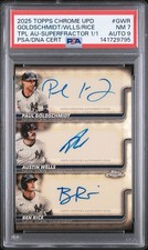 Marketplace image: 2025 Topps Chrome Upd #GWR TPL AUTO SUPERFRACTOR 1/1  Goldschmidt, Wells, Rice