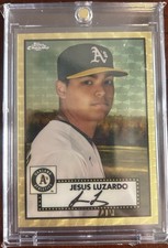 Marketplace image: 2021 Topps Chrome Platinum Anniversary Jesus Luzardo #276 SuperFractor /1