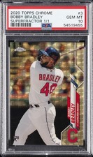 Marketplace image: 2020 TOPPS CHROME SUPERFRACTOR 1/1 #3 BOBBY BRADLEY ROOKIE RC 1/1 PSA 10