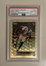 Marketplace image: 2022 Topps Chrome Rookie Image Variation Oneil Cruz #537 SuperFractor PSA 8 1/1