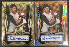 Marketplace image: Bill Mazeroski (Lot of 2 Cards) 2026 Leaf Metal Gold 1/1 Superfractor & Gold 1/1