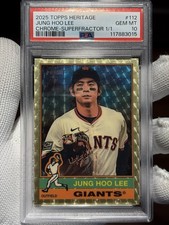 Marketplace image: 2025 Topps Chrome Heritage Jung Hoo Lee 1/1 Superfractor PSA 10 Gem Mint