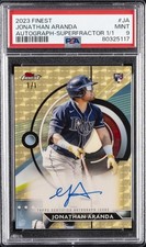 Marketplace image: 2023 TOPPS FINEST FINEST AUTOS SUPERFRACTOR 1/1 #JA JONATHAN ARANDA 1/1 PSA 9