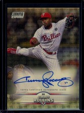 Marketplace image: 2025 Topps Stadium Club Chrome Autograph Jimmy Rollins Superfractor 1/1