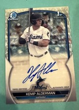 Marketplace image: 2023 Bowman Draft Chrome Kemp Alderman #BDC-123 SuperFractor /1 (RC) Auto