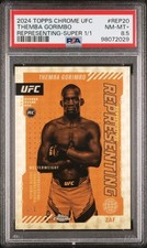 Marketplace image: 2024 Topps Chrome UFC Themba Gorimbo Representing Superfractor 1/1 PSA 8,5 RC