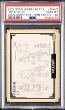 Marketplace image: PSA 10 Topps Star Wars Legacy 2021 SuperFractor 1/1 Concept Art Lop Ocho Visions
