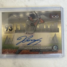 Marketplace image: 2024 Bowman Chrome Jacob Gonzalez Superfractor 1/1 Rookie Auto Top 100 Prospect