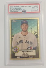 Marketplace image: 2021 Topps Chrome Platinum Anniversary Steven Matz Superfractor 1/1 PSA 10 #265
