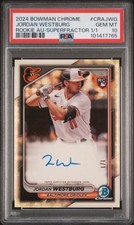 Marketplace image: PSA 10: 2024 Bowman Chrome CRAJWG Rookie Auto Superfractor - Jordan Westburg 1/1
