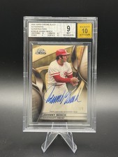 Marketplace image: 2025 Topps Chrome Black - Autographs Johnny Bench #CBAJB Superfractor 1/1