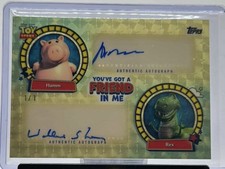 Marketplace image: Topps Disney Toy Story 30th Anniversary Hamm & Rex Dual Auto 1/1 Superfractor