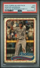 Marketplace image: 2024 Topps Update Series - Hunter Goodman #T89-CU-41 (RC) - Superfractor 1/1