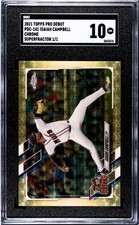 Marketplace image: 2021 Topps Pro Debut Isaiah Campbell #PDC-141 Chrome Superfractor 1/1 SGC 10