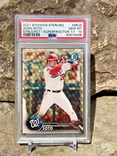 Marketplace image: Juan Soto 1/1 Superfractor PSA 10 2021 Topps Sterling Refractor Gem Mint 💎