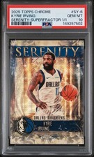 Marketplace image: Kyrie Irving 2025 Topps Chrome Serenity SUPERFRACTOR 1/1 PSA 10 GEM MINT 1 OF 1