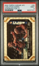 Marketplace image: 2024 Topps Chrome UFC Carlston Harris Superfractor 1/1 PSA 9 ESPN Gold UFC Gem