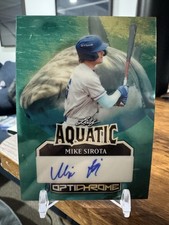 Marketplace image: 2025 LEAF OPTICHROME MIKE SIROTA RC TOP PROSPECT AUTO #1/1 AQUATIC SUPERFRACTOR