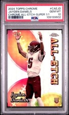 Marketplace image: 2024 TOPPS CHROME SUPERFRACTOR JAYDEN DANIELS RC - 1 of 1 - PSA 10 MINT - Pop 1!