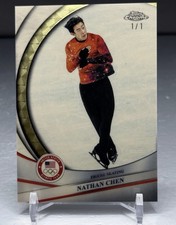 Marketplace image: 2026 Topps Chrome US Winter Olympics Nathan Chen Superfractor #1/1 USA Olympics