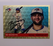 Marketplace image: 2025 Topps Chrome Platinum Anniversary Bo Bichette Superfractor 1/1