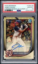 Marketplace image: 2025 Bowman James Wood Chrome Rookie Superfractor 1/1 Auto PSA 10 Gem Mint