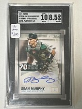 Marketplace image: Sean Murphy 2021 Topps Auto SUPERFRACTOR  #70YA-SM - 1/1 SGC