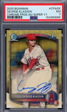 Marketplace image: 2025 Bowman Chrome Autographs George Klassen Superfractor Auto 1/1 1st Angels