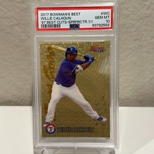 Marketplace image: 2017 Bowman's Best '97 Best Cuts Superfractor 1/1 Willie Calhoun #97BC-WC PSA 10
