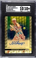 Marketplace image: 2024 Topps Chrome Tennis Auto Superfractor #TCAMKS Madison Keys 1/1 Shc10/10