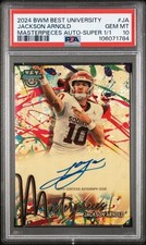 Marketplace image: JACKSON ARNOLD 2024 BOWMAN BEST MASTERPIECES SUPERFRACTOR AUTO #D 1/1 PSA 10